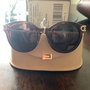 Chloe Sunglasses Womens Clear Brown CE709SA with Case